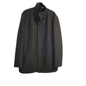 Theory Renew Regular Fit Wool Blend Overcoat XXL Charcoal Melange | Men’s Winter